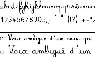 Police d'écriture Belle allure